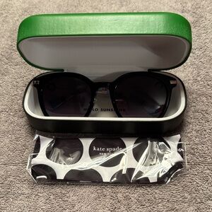 Kate Spade Black Sunglasses with Green Case